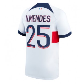 Paris Saint-Germain Nuno Mendes #25 Koszulka Wyjazdowych 2023-24 Krótki Rękaw